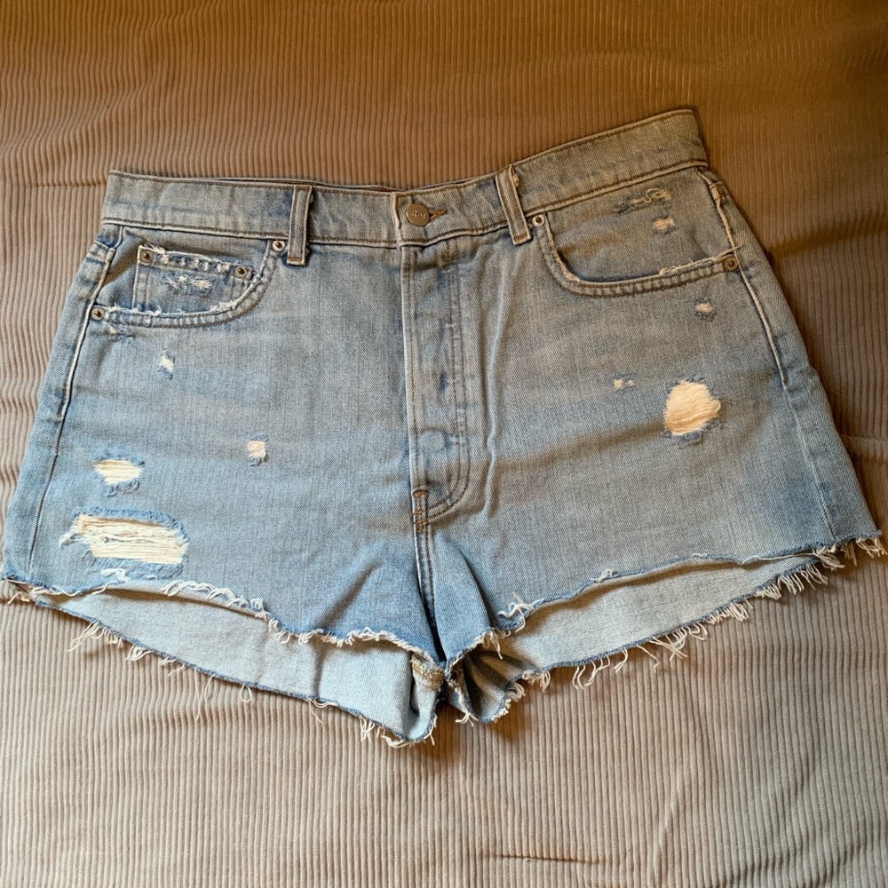 Reformation: Dixie High Rise Jean Short, size 30, color Skye